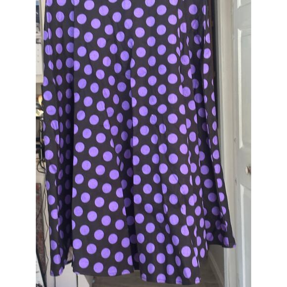 Gardenwed Anneta Sleeveless 1950s Retro Cocktail Party Dress M Polkadot Purple - Picture 4 of 10